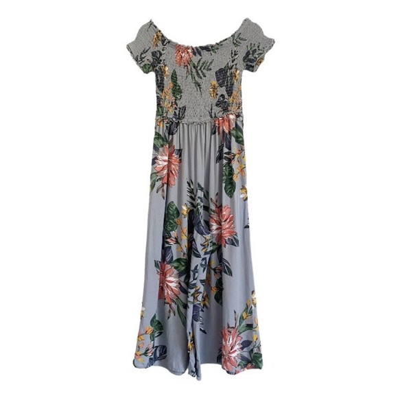 Patrons of Peace Gray Floral Maxi Dress - Picture 5 of 8